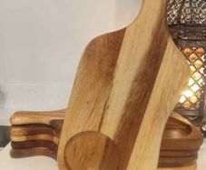 Set of 6 wooden serving paddles (43cm x 19cm)