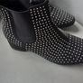 Black metal studded boots Image 3