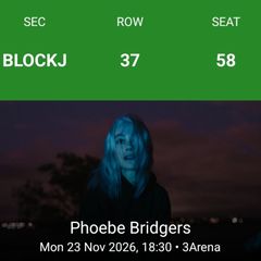 Phoebe Bridgers Tickets x 2