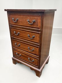 Vintage Miniature Chest Of Drawers - Inlay