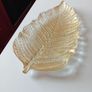 Large Glass Decorative Leaf Plate or Bowl Image 2