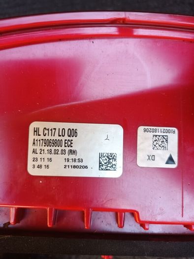 Mercedes benz CLA rear right light