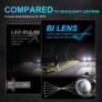 2PCS 3 Inch Bi LED Projector Headlights Lenses for Hella LED Lights Projector 120W 40000LM Diode Headlamp Car Accessories Image 4
