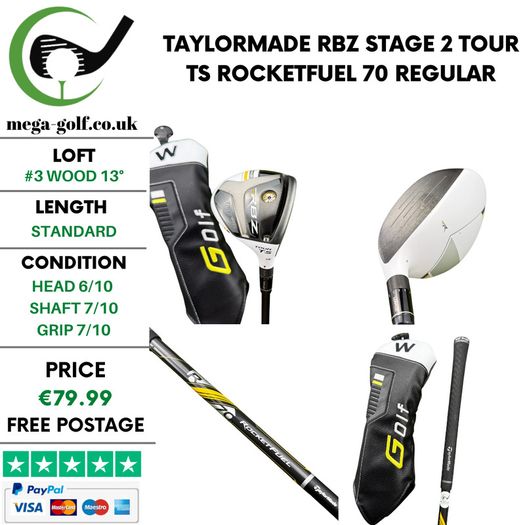 Taylormade RBZ Stage 2 Tour TS #3 Wood 13 Degree / Rocketfuel 70 Regular