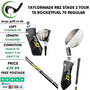 Taylormade RBZ Stage 2 Tour TS #3 Wood 13 Degree / Rocketfuel 70 Regular