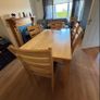 Dinning table and 6 chairs (5ft). Image 2