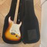 sunburst squier Stratocaster with case and whammy bar Image 8