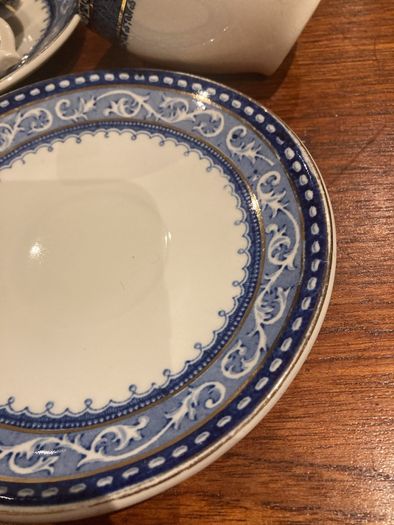 Burleigh Ware Cup and Myott and Son - Corinth Saucer ( 4 pieces)