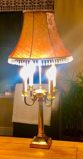 Brass table lamp