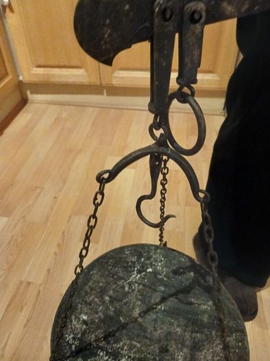Antique iron weighing scales