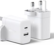 USB C Charger Plug, 2-Pack 20W Dual Ports USB Fast Charger Plug, USB C Charger Compatible with iPhone 16/15/15 Pro/14/13/12, iPad, Galaxy S24/S23, Pixel 9