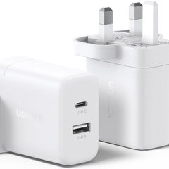 USB C Charger Plug, 2-Pack 20W Dual Ports USB Fast Charger Plug, USB C Charger Compatible with iPhone 16/15/15 Pro/14/13/12, iPad, Galaxy S24/S23, Pixel 9