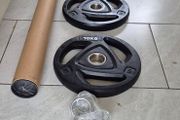brand new olympic tri grip weight lifting set A