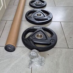brand new olympic tri grip weight lifting set A
