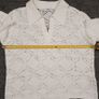 Suncoo Cream Off-White Crochet Knit Short Sleeve Polo Shirt Pointelle Top T3/12UK/40EU Image 8