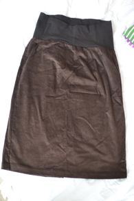 NEW Brown cord Skirt Size M by Due Maternity