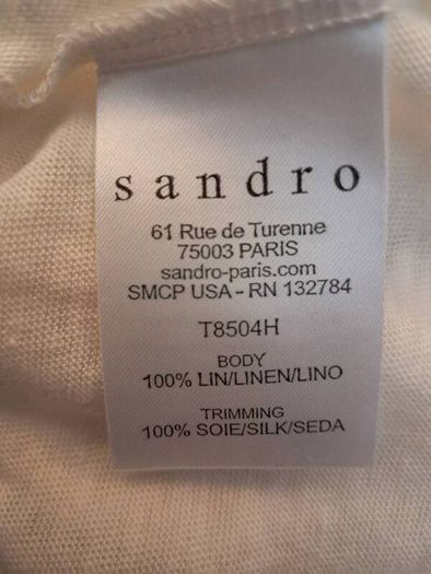 SANDRO Linen and Silk Top