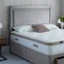 Floor standing suede headboard for double bed Image 5