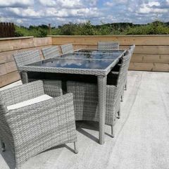 Rattan Dining Set, 8 Chairs + 1 Dining Table..free Delivery...