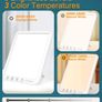 SAD Lamp - 15000 Lux Light Therapy with 3 Color Temperature, 6 Timer, Memory Function, Touch Control for Office/Desk/Home/Sleep Image 2