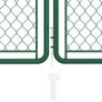 Garden Gate Steel 175x495 cm Green Image 3