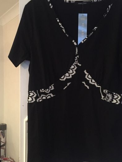black and white top brand NEW