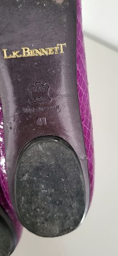LK Bennett purple leather pointed flats Sz 41 ( Fit 7 - 7.5 UK) Rrp 229 (New)