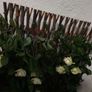 Artificial trellis with flowers (white roses) Image 10