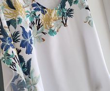 Salsa Jeans floral drape sleeve top Sz M (Fit 12-14UK) - Rrp 69.95 (New)