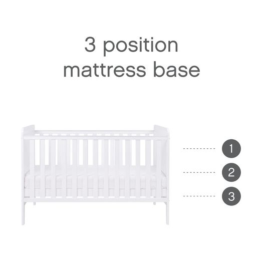 Tutti Bambini Rio Cot Bed + Premium Little Green Sheep Natural Mattress