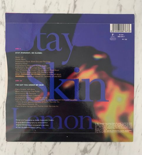 U2 - Frank Sinatra And Bono Stay Faraway So Close /  I've Got You Under My Skin 7" Vinyl 1993