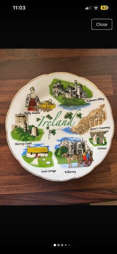 Vintage Irish Souvenir Plate