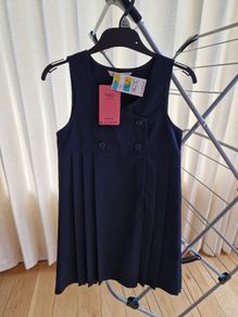 Girls double breasted pinafore size 6-7