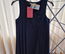Girls double breasted pinafore size 6-7