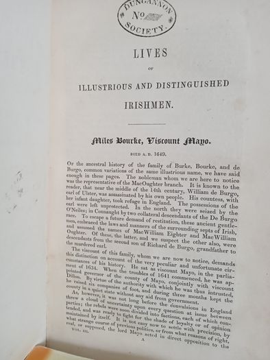 Lives of Illustrious and Distinguished Irishmen: From the Earliest Times to the Present Period, Arranged in Chronological Order, and Embodying a History of Ireland in the Lives of Irishmen Edited by James Wills  Volume 3. Part 1 (LP240)