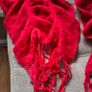 Red Ruched Knitted Scarf 115x40cm RIVER ISLAND Image 5
