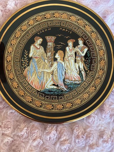 Greek Plate - Olympia - 24K - Handmade