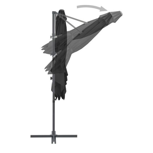 Cantilever Umbrella Cantilever Umbrella with Steel Pole Anthracite 250x250 cm