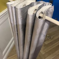 curtains and curtain pole
