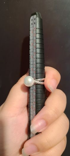 [Size 58] Perlaviva Genuine Freshwater Pearls in Rhodium-Plated 925 Silver Ring
