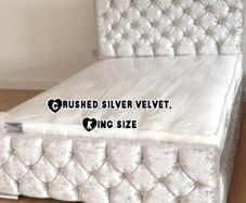 Monaco bedframe crushed velvet