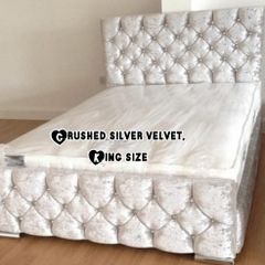 Monaco bedframe crushed velvet