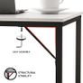 Computer Desk, Office Work Desk with 2 Shelves, Laptop Table for student and worker, Study Table, Writing Desk for Bedroom, Home, Office, Large Rustic Desk,140 x 60 x 75 cm (FREE POSTAGE) Image 4