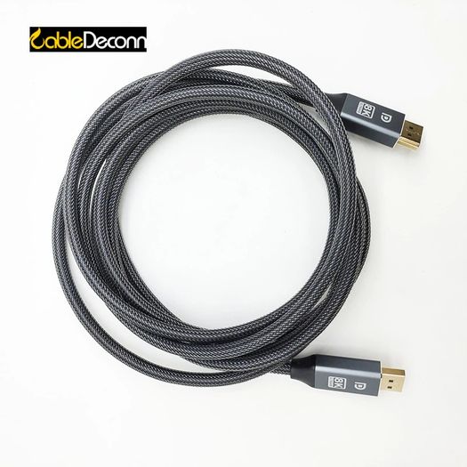 CableDeconn 5M Premium DisplayPort 1.4 UHD/3D 8K (7680x4320@60Hz) 32.4Gbps (Aluminum Alloy/Nylon Braided/Gold Plated) Cable (Brand New/Warranty)
