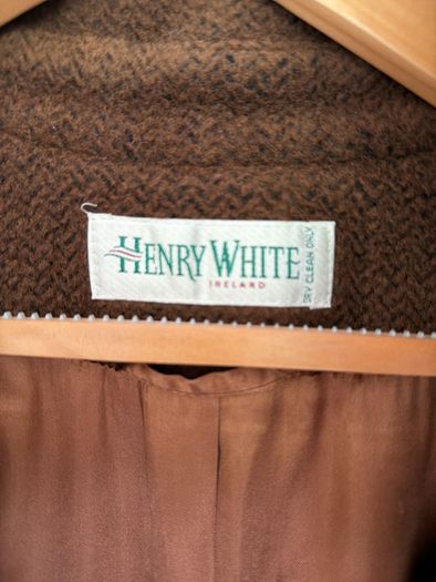 Vintage Irish designer Henry White ladies Size 14 Pure Wool  coat