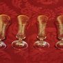 6 Pieces Irish Shamrock Gold Rimmed Footed Shot Glasses Image 9
