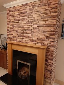 Natural Stone brick Effect 3D PVC Plastic Wall