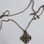 Vintage Jerusalem Cross Pendant Necklace 19" length Image 7