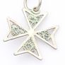 Maltese Cross Sterling Silver Charm Pendant Image 3