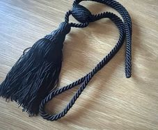 Black Curtain Tie Back